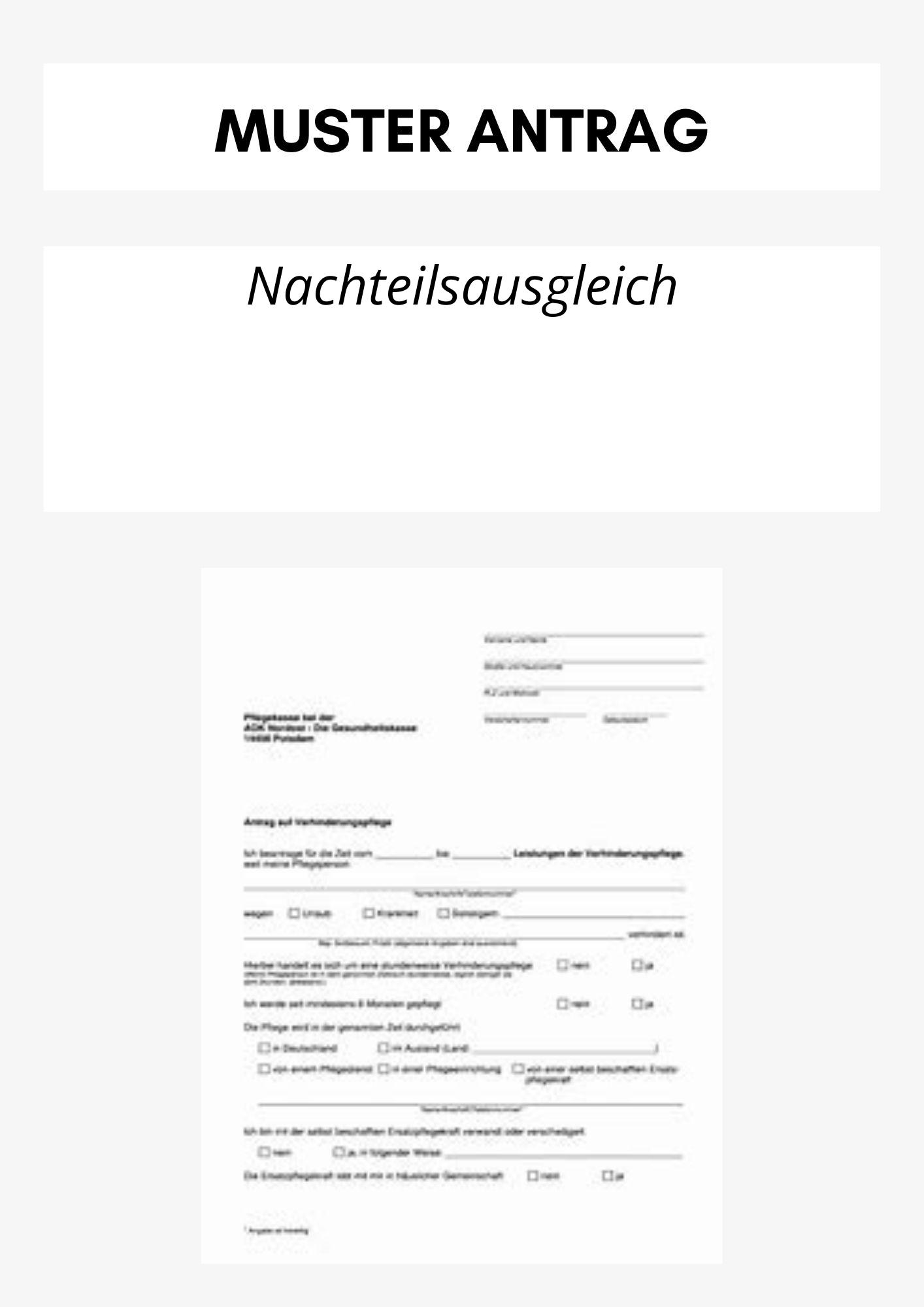 Antrag Auf Nachteilsausgleich